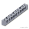 テクニック ブロック 1 x 10 - 9ホール：[Light Bluish Gray / グレー]