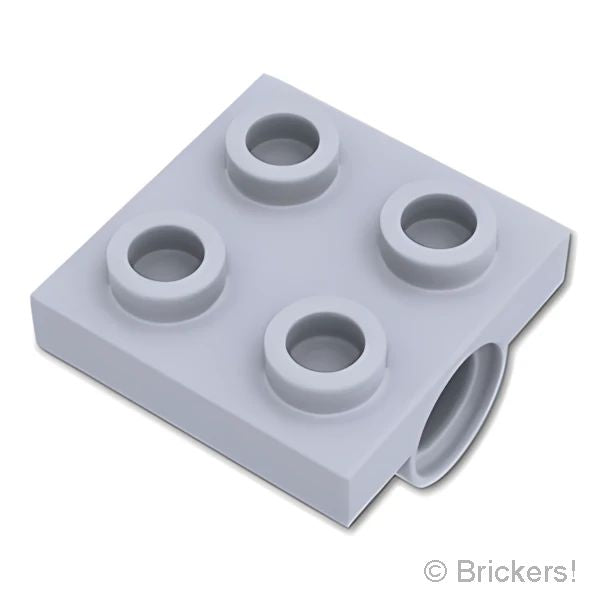 LEGO® パーツ 4211376 プレート 2 x 2 - ダブル ピンホール：[Light Bluish Gray / グレー] 2817-194 
