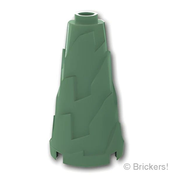 LEGO® パーツ 6351403 コーン 2 x 2 x 3 - ギザギザドリル：[Sand Green / サンドグリーン] 28598-151 