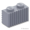 ブロック 1 x 2 - グリル：[Light Bluish Gray / グレー]