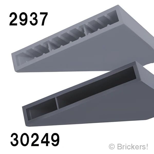 LEGO® パーツ 6413272 スロープ 55° 6 x 1 x 5 - ボトムスタッドホルダー：[White / ホワイト] 2937-001 