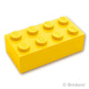 ブロック 2 x 4：[Yellow / イエロー]