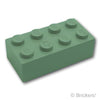 ブロック 2 x 4：[Sand Green / サンドグリーン]