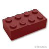 ブロック 2 x 4：[Dark Red / ダークレッド]