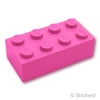 ブロック 2 x 4：[Dark Pink / ダークピンク]