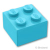 ブロック 2 x 2：[Md,Azure / ミディアムアズール]