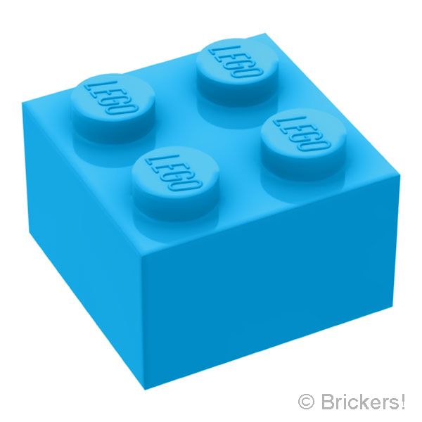 LEGO® パーツ 6089775/6609904 ブロック 2 x 2：[Dark Azure / ダークアズール] 3003-321 
