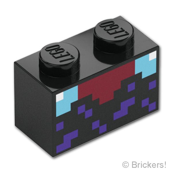 LEGO® パーツ 6546777 ブロック 1 x 2 - ピクセルエンチャントテーブル：[Black / ブラック] 3004pb354-026 