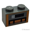 ブロック 1 x 2 - ピクセルのスモーカーの未点火：[Dark Bluish Gray / ダークグレー]