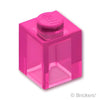 ブロック 1 x 1：[Tr,Dark Pink / トランスダークピンク]