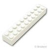 ブロック 2 x 10：[White / ホワイト]