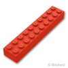 ブロック 2 x 10：[Red / レッド]