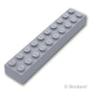 ブロック 2 x 10：[Light Bluish Gray / グレー]