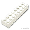 ブロック 2 x 8：[White / ホワイト]