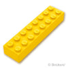 ブロック 2 x 8：[Yellow / イエロー]