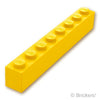 ブロック 1 x 8：[Yellow / イエロー]