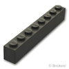 ブロック 1 x 8：[Black / ブラック]