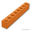 ブロック 1 x 8：[Dark Orange / ダークオレンジ]