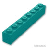 ブロック 1 x 8：[Dark Turquoise / ダークターコイズ]