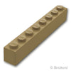 ブロック 1 x 8：[Dark Tan / ダークタン]