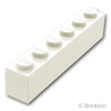 ブロック 1 x 6：[White / ホワイト]