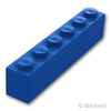 ブロック 1 x 6：[Blue / ブルー]
