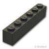 ブロック 1 x 6：[Black / ブラック]