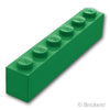 ブロック 1 x 6：[Green / グリーン]