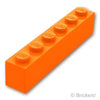 ブロック 1 x 6：[Orange / オレンジ]