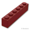 ブロック 1 x 6：[Dark Red / ダークレッド]