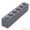 ブロック 1 x 6：[Dark Bluish Gray / ダークグレー]