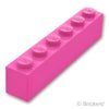 ブロック 1 x 6：[Dark Pink / ダークピンク]