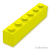 ブロック 1 x 6：[Neon Yellow / ネオンイエロー]