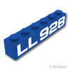 ブロック 1 x 6 - “LL 928”：[Blue / ブルー]