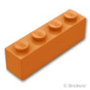 ブロック 1 x 4：[Dark Orange / ダークオレンジ]