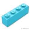 ブロック 1 x 4：[Md,Azure / ミディアムアズール]