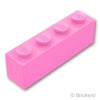 ブロック 1 x 4：[Bright Pink / ブライトピンク]