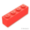 ブロック 1 x 4：[Coral / コーラル]