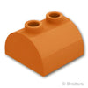 スロープ カーブ ダブル 2 x 2：[Dark Orange / ダークオレンジ]