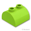 スロープ カーブ ダブル 2 x 2：[Lime / ライム]