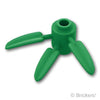 植物ブロック 1 x 1 ラウンド 竹（葉3枚）：[Green / グリーン]