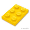 プレート 2 x 3：[Yellow / イエロー]