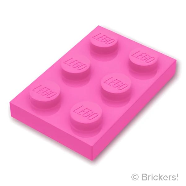 LEGO® パーツ 4119653/4245289/6060801 プレート 2 x 3：[Dark Pink / ダークピンク] 3021-221 の商品ページ｜レゴ®パーツ バラ売りのブリッカーズ