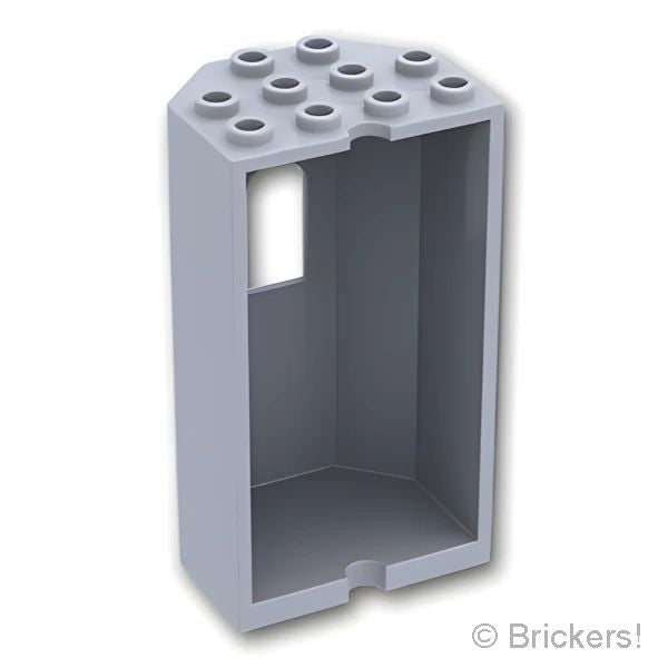 LEGO® パーツ 4222833/6005319 パネル 3 x 4 x 6 - 窓付きタレット壁：[Light Bluish Gray / グレー] 30246-194 
