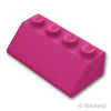 スロープ 45° 2 x 4：[Magenta / マゼンタ]
