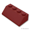 スロープ 45° 2 x 4：[Dark Red / ダークレッド]