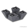 スロープ インバート クアッド 65°6 x 6 x 2 - カットアウト：[Dark Bluish Gray / ダークグレー]