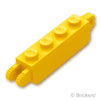 ヒンジ ブロック 1 x 4 - 垂直キャッチ / 垂直ロッキング：[Yellow / イエロー]