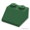スロープ 45° 2 x 2：[Dark Green / ダークグリーン]