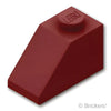 スロープ 45° 2 x 1：[Dark Red / ダークレッド]